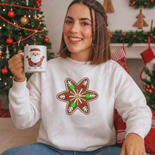 Christmas Gingerbread Snowflake Cookie Embroidery Design