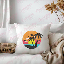 Sunset With Palm Trees Embroidery Design