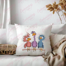 Whimsical Birds Embroidery Design