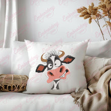 Funny Cow Face Embroidery Design