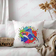 Colorful Stingray Fish Embroidery Design