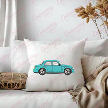 Classic Blue Car Embroidery Design