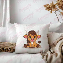 Baby Highland Cow Embroidery Design