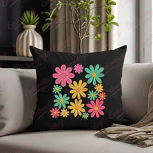 Colorful Doodle Flowers Embroidery Design