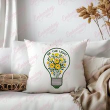 Flowers in Light Bulb Machine Embroidery Design