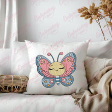 Butterfly With Cute Face Embroidery Design