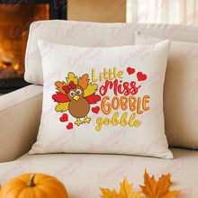 Little Miss Gobble Gobble Thanksgiving Embroidery Design