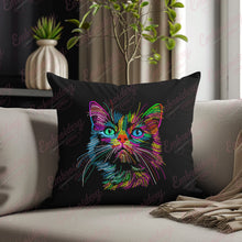 Colorful Cat Head Embroidery Design