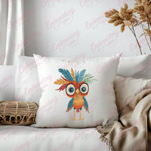 Colorful Cartoon Owl Embroidery Design