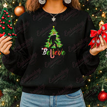 Believe Bigfoot Christmas Embroidery Design