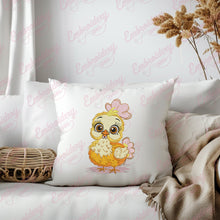 A Cartoon Chicken Embroidery Design