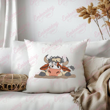 Funny Tired Cow Embroidery Design