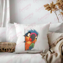 Colorful Peeking Parrot Embroidery Design