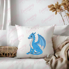 Cute Blue Dragon Embroidery Design