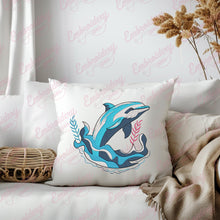 Dolphin Leaping From The Water Embroidery Design