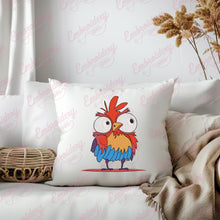 Colorful Cartoon Style Chicken Embroidery Design