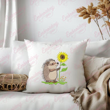 Sweet Garden Hedgehog Sunflower Embroidery Design
