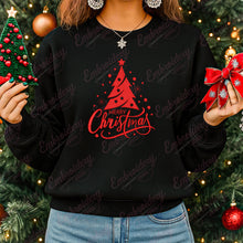 Red Christmas Tree Embroidery Design