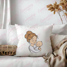 Mother and Baby Embroidery Design