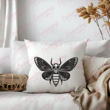 Skull Moth Embroidery Design