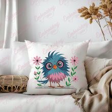Whimsical Bird In Bloom Embroidery Design