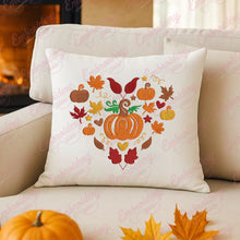 Fall Heart Embroidery Design For Thanksgiving