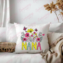 Floral Nana Embroidery Design