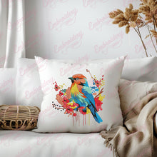 Beautiful Bird With Flowers Embroidery Design