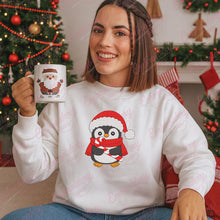 Christmas Penguin In Santa Hat Embroidery Design