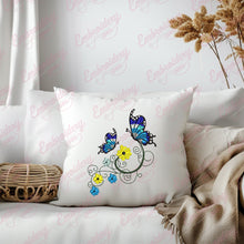 Floral With Butterfly Embroidery Design