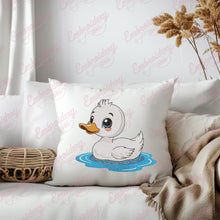 Cute White Duck Embroidery Design