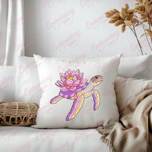 Floral Turtle Embroidery Design