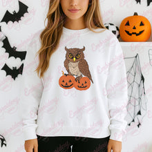 Halloween Owl Pumkin Embroidery Design