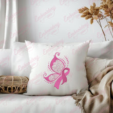 Pink Ribbon Butterfly Embroidery Machine File