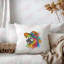 Colorful Parrot Head Embroidery Design