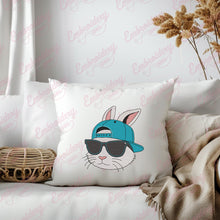 Cool Bunny Face Happy Easter Embroidery Design