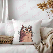 Funny Face Cartoon Cat Embroidery Design