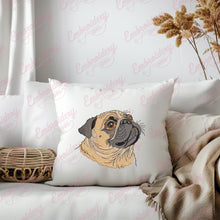 Pug Dog Face Embroidery Design