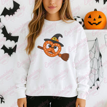 Halloween Pretzel On Broom Embroidery Design