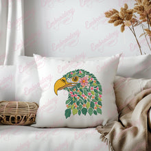 Beautiful Floral Eagle Head Embroidery Design