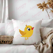 Cute Yellow Bird Embroidery Design