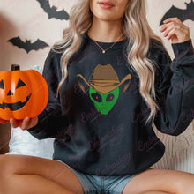 Cowboy Alien Halloween Embroidery Design