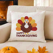 Cartoon Turkey Happy Thanksgiving Embroidery Design