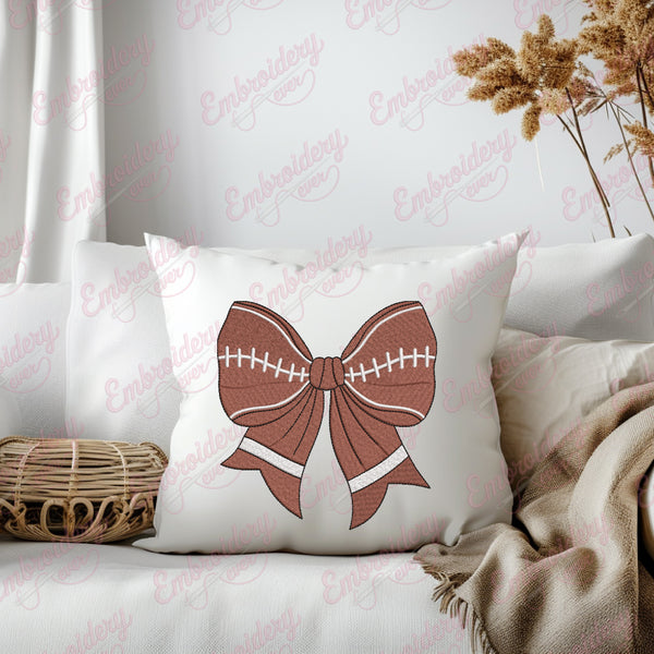 American Football Simple Bow Embroidery Design