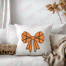 Basketball Coquette Bow Tie Embroidery Design