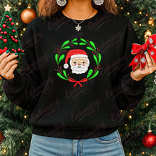 Christmas Wreath Santa Claus Embroidery Design