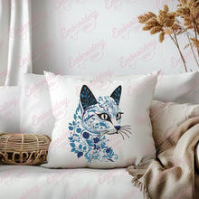 Botanical Cat Embroidery Design