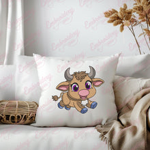 Happy Little Highland Cow Machine Embroidery Design