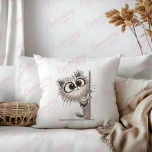 Cute Peeking Cat Machine Embroidery Design