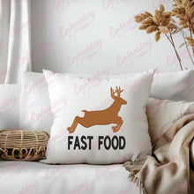 Fast Food Deer Embroidery Design